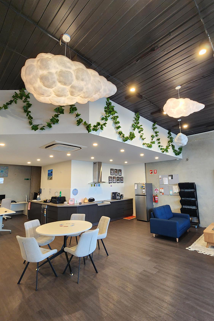 The foyer of Mental Health and Wellbeing Connect Centre Traralgon, Gippsland, Victoria.
